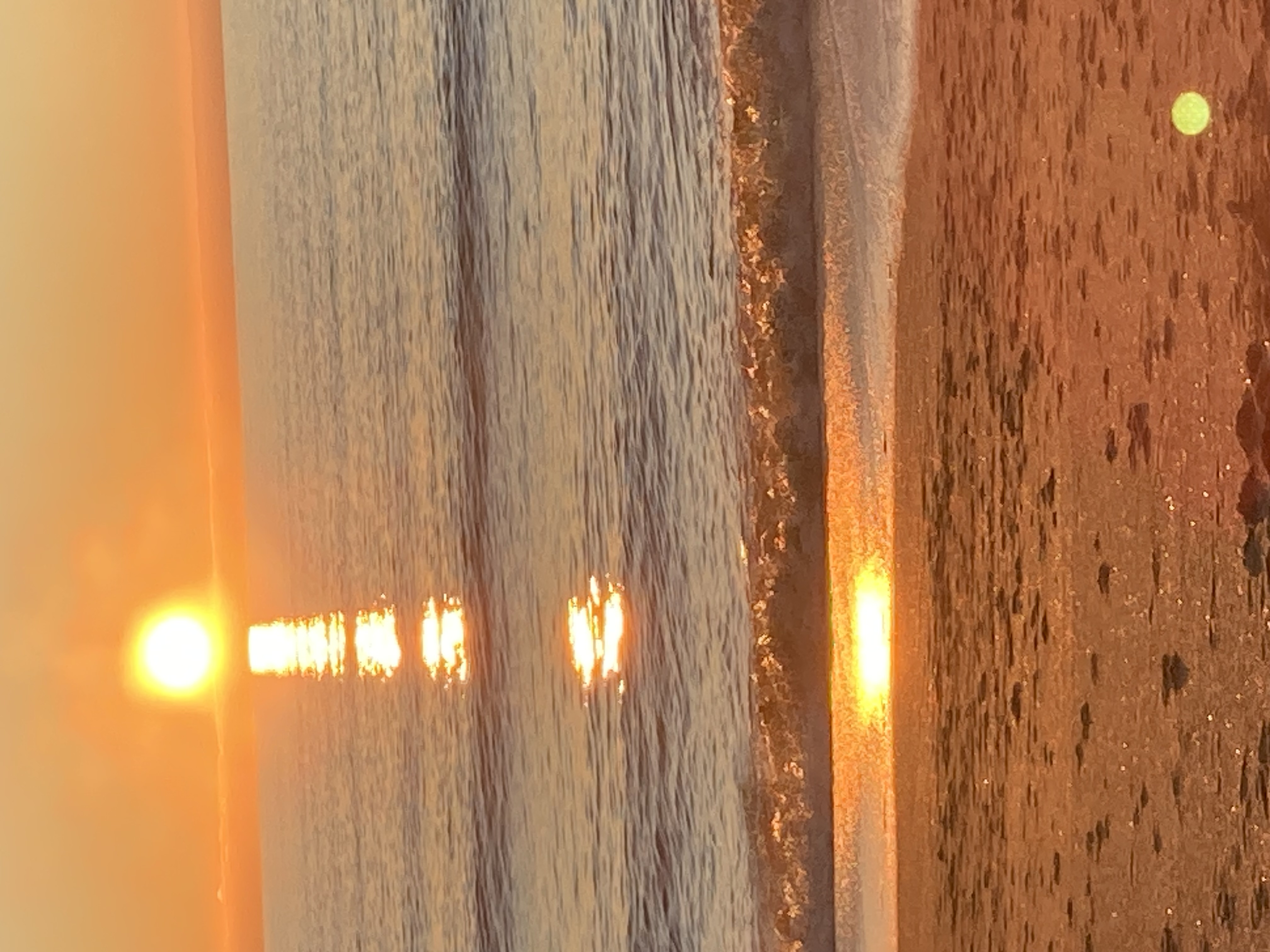 deep orange sunset on the atlantic ocean beach